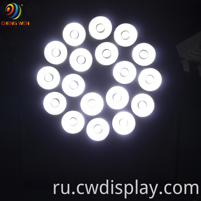 18pcs Waterproof Flat Led Par Light